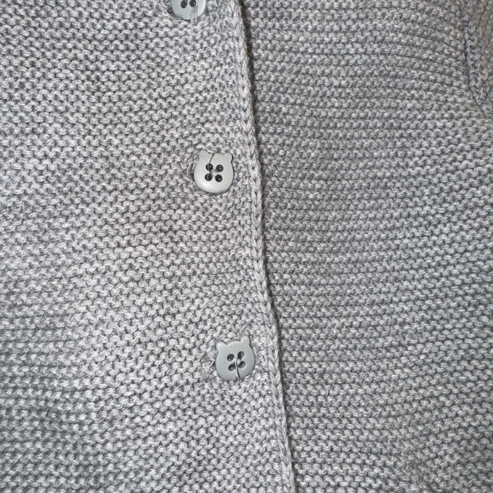 GAP Baby Teddy Bear Gray Knit Jacket - Picture 5 of 6